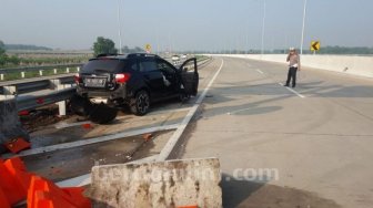 Baru Dua Hari Diresmikan, Mobil Tabrak Pembatas Beton Tol Malang - Pandaan