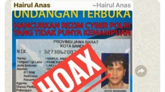 WhatsApp Hairul Anas Diretas, BPN: Kepanikan PKI sampai ke Ubun-ubun