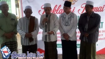 Tolak People Power, Puluhan Tokoh dan Ulama di Bondowoso Deklarasi Damai