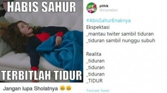 Kocak! Bagi Netizen, Habis Sahur Itu Enaknya Melakukan 13 Hal Ini 