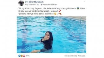 Minta Edit Foto Berenang di Amazon, Warganet Malah Kerjai Cewek Cantik Ini