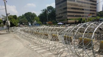 Situasi Kondusif, Jalan Thamrin Depan Bawaslu Masih Ditutup