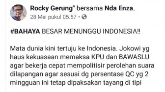 Pemilik Akun Facebook Rocky Gerung Dilaporkan ke Polisi, Diduga Sebar Hoaks