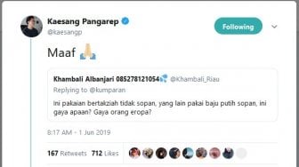 Ditegur Warganet soal Busananya saat Layat Ani Yudhoyono, Kaesang: Maaf