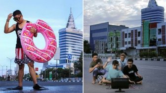 10 Potret Kocak Netizen Saat Kota Makassar Sepi Ditinggal Mudik