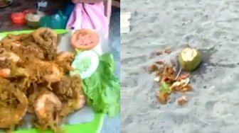 Kaget Beli Sepiring Udang Rp 250 Ribu, Wisatawan Pantai Jono Buang Makanan