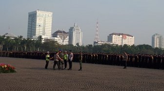 Personel TNI-Polri Gelar Apel Konsolidasi Pengamanan Sidang Sengketa Pemilu