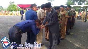 Bupati Pali Kumpulkan OPD di Halaman Kantor Bupati