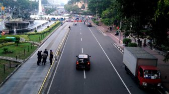 Jalan Merdeka Barat Ditutup Jelang Sidang Gugatan Pilpres di MK