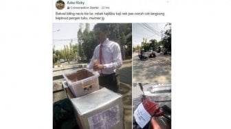 Tampil Keren dan Rapi, Penjual Mie Lidi Berdasi Ini Bikin Warganet Heboh