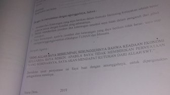 Soal Surat Kutukan Tuhan, Pemdes Rejosari: Itu Dari Dinas Sosial