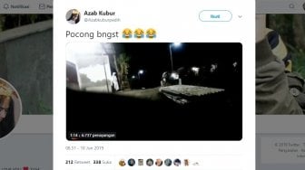 Kena Prank Pocong, Lelaki Ini Loncat Tercebur ke Sungai