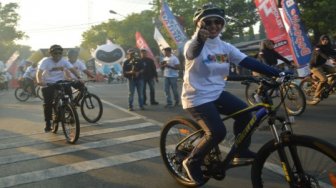 Ikuti Fun Bike 101 Kota Mojokerto, Ning Ita Serukan Sinergitas Pembangunan