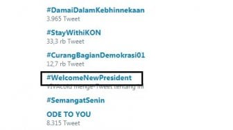 Disangka Politik, Warganet Tertipu Tagar #WelcomeNewPresident