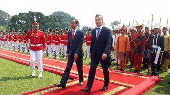 Jokowi Terima Kunjungan Presiden Argentina di Istana Bogor