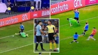 VIDEO: Viral, Luis Suarez Minta Penalti Gara-gara Kiper Chile Tepis Bola