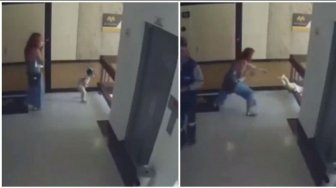 Mirip Adegan Film, Seorang Ibu Berhasil Tangkap Anaknya yang Hampir Jatuh