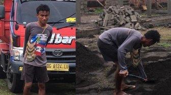 Salut! Rafdi Anak Wakil Wali Kota Tidore Tak Malu Kerja Jadi Kuli Bangunan