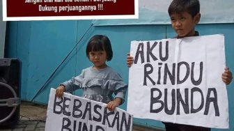 Viral 2 Anak Aktivis Buruh Minta Ibu Dibebaskan: Aku Rindu Bunda