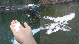 Viral! Video Hujan Es di Long Ikis Kabupaten Paser Kalimantan Timur