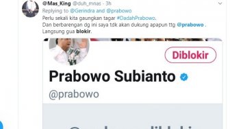 Ketemu Jokowi, Pendukung yang Kecewa Ramai-ramai Blokir Akun Prabowo