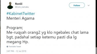 Kocak, Ini 5 Cuitan Warganet Jika Menjadi Menteri Lewat #KabinetTwitter