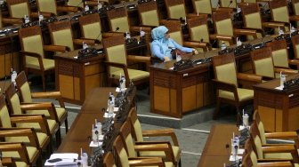 Suasana rapat Paripurna ke-22 masa persidangan V Tahun 2018-2019 di Gedung Nusantara II, Kompleks Perlemen, Jakarta Selasa (16/7). [Suara.com/Arief Hermawan P]