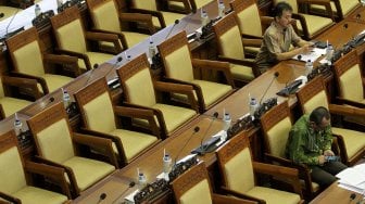 Suasana rapat Paripurna ke-22 masa persidangan V Tahun 2018-2019 di Gedung Nusantara II, Kompleks Perlemen, Jakarta Selasa (16/7). [Suara.com/Arief Hermawan P]