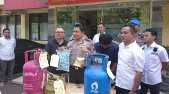 Polresta Solo Bongkar Pengoplos Elpiji Beromzet Puluhan Juta Per Bulan