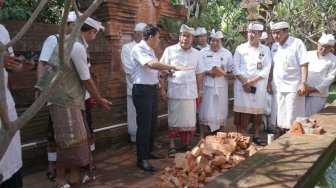 Dampak Gempa 6 Magnitudo, Ulon Pura Agung Lokanatha Denpasar Runtuh