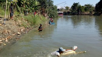 Diduga Imbas Limbah Industri, Ribuan Ikan di Sungai Driyorejo Mati