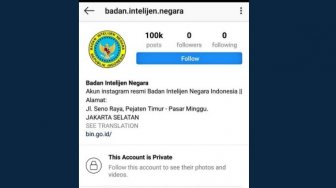 Aneh, Akun Instagram BIN Sudah 100 Ribu Unggahan Tapi Tanpa Followers