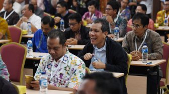 Suasana tes psikologi seleksi calon pimpinan KPK, di Pusdiklat Kementerian Sekretariat Negara, Cilandak, Jakarta, Minggu (28/7). [ANTARA FOTO/Wahyu Putro]