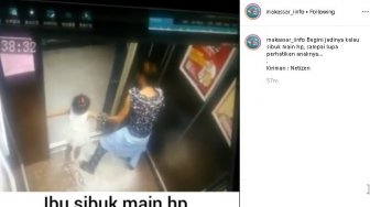 Gara-gara Ibu Asyik Main Ponsel, Tangan Bocah Ini Terjepit Pintu Lift