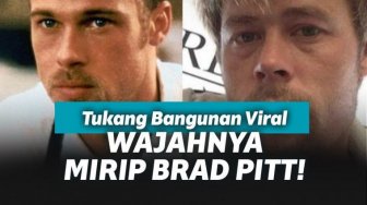 Mirip Banget Dengan Brad Pitt, Tukang Bangunan Ini Malah Susah Keluar Rumah