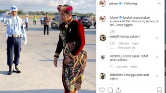 Saat Presiden Pakai Baju Adat Bali, Warganet Daerah Lain Iri