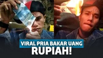 Viral! Bakar Uang Rupiah Saat Live di Facebook, Aksi Pria Ini Di Hujat.