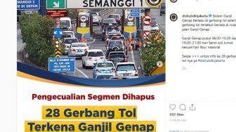 Dishub DKI Sosialisasi Perluasan Ganjil Genap, Warganet Masih Keberatan