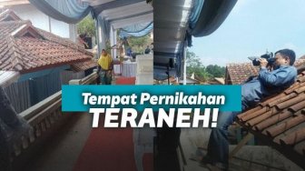 Antimainstream! Lokasi Pelaminan Tak Wajar Ini Bikin Tukang Foto Bingung