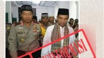 CEK FAKTA: Viral Foto Ustaz Abdul Somad Ditangkap Polisi, Benarkah?