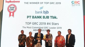 Pengelolaan Risiko Dinilai Sangat Baik, Bank BJB Raih TOP GRC 2019