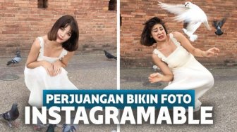 12 Aksi Kocak di Balik Foto yang Instagramable, Prosesnya Bikin Tepuk Jidat