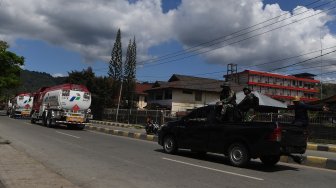 Suasana di Kota Jayapura, Papua, Sabtu (31/8). [ANTARA FOTO/Zabur Karuru]