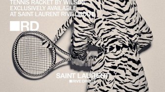 Olahraga Lebih Bergaya, Saint Laurent Rilis Raket Tenis dan Matras Yoga