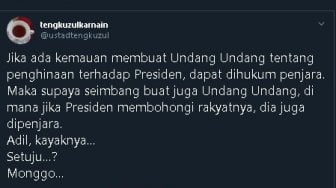 Tengku Zul Usul Buat UU untuk Presiden yang Bohong