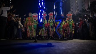 Suasana penyenggaraan Jakarta Muharram Festival di Bundaran HI, Jakarta, Sabtu (31/8). [ANTARA FOTO/Aprillio Akbar]