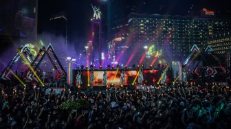 Suasana penyenggaraan Jakarta Muharram Festival di Bundaran HI, Jakarta, Sabtu (31/8). [ANTARA FOTO/Aprillio Akbar]