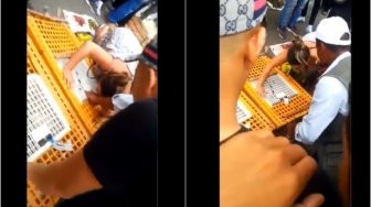 Viral, Lihat Ayam Dijual Dalam Kandang, Bule Ini Ngamuk di Pasar