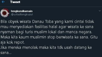 Polemik Wisata Halal di Danau Toba, Abu Janda dan Tengku Zul Saling Serang