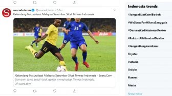 Tumben, Hingga Kamis Sore Tagar Timnas Belum Masuk Trending Twitter